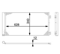 MAHLE AC 751 000S Condenser, Air Conditioner for Mini Mini (R56) etc.