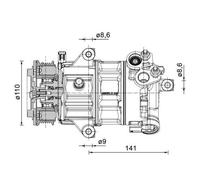 MAHLE ACP1491000P Air Conditioning Compressor Fits Ford Fiesta Focus Kuga