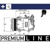 MAHLE ACP54000P A/C Compressor Air Conditioning Air Con Fits Ford Mazda Volvo