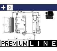 MAHLE ORIGINAL ACP 866 000P Air conditioning compressor