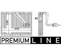 MAHLE AE 127 000P Air conditioning evaporator