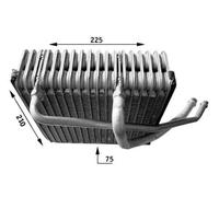 MAHLE AE44000S A/C Evaporator Parallel Cooling Pipes Fits Audi Seat Skoda VW