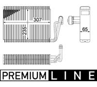 MAHLE AE53000P A/C Evaporator Parallel Cooling Pipes Fits Maybach Mercedes-Benz