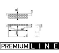 MAHLE AE67000P A/C Evaporator Air Con Parallel Cooling Pipes Fits MERCEDES-BENZ