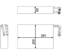 MAHLE AE86000S A/C Evaporator Air Con Parallel Cooling Pipes For BMW 5 Series X5