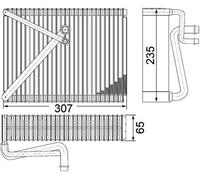 MAHLE ORIGINAL AE 87 000P Air conditioning evaporator