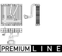 MAHLE ORIGINAL AE 93 000P Air conditioning evaporator