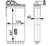 MAHLE ORIGINAL AH 112 000P Heater matrix