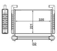 MAHLE AH 119 000S HEAT EXCHANGER INTERIOR HEATING