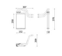 MAHLE AH 335 000P HEAT EXCHANGER INTERIOR HEATING