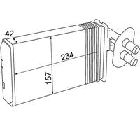 MAHLE ORIGINAL AH 69 000S Heater matrix