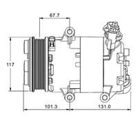 MAHLE ORIGINAL ACP 1330 000P Air conditioning compressor