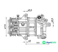 MAHLE AIR CONDITIONING COMPRESSOR ACP1491000P FOR FORD