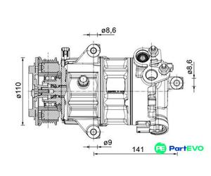 MAHLE AIR CONDITIONING COMPRESSOR ACP1491000P FOR FORD
