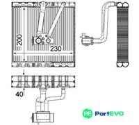 MAHLE AIR CONDITIONING EVAPORATOR AE93000P FOR AUDI SEAT SKODA VW