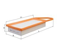 Mahle Air Filter LX1282 fits Citroen Ford Mazda Peugeot