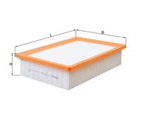 MAHLE Air Filter LX 1456 - Insert 254 mm - Fits Ford Maverick & Mazda Tribute - Knecht Filter