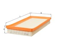 Mahle Air Filter LX1625 - Fits Kia Rio - Genuine Part - Quality OE Matching Fit