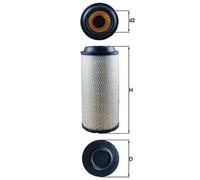 Mahle Air Filter LX1673 fits JCB Massey Volvo - Genuine Part
