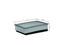 MAHLE Air Filter LX1883 LX 1883 - Genuine Part - OE Matching Fit & Quality