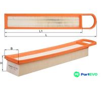 MAHLE AIR FILTER LX1969 FOR CITROËN PEUGEOT MINI