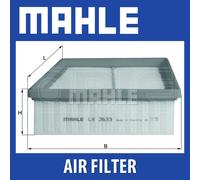 Mahle Original Air Filter LX 2633 – Filter Insert for Ford, Mazda, Mercedes-Benz