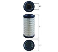 MAHLE Air Filter LX2908 LX 2908 Genuine Part VARIOUS COMMERCIAL VEHICLES