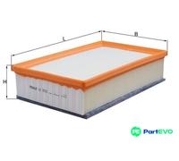 MAHLE AIR FILTER LX3503 FOR AUDI SEAT SKODA VW