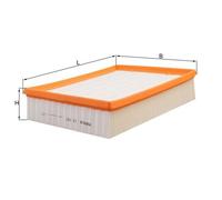 Mahle Air Filter LX537 - Fits VW - Genuine Part - OE Matching Fit & Quality