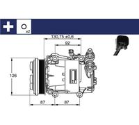 MAHLE ACP54000P A/C Compressor Air Conditioning Air Con Fits Ford Mazda Volvo