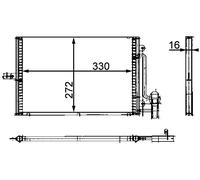 MAHLE ORIGINAL AC 317 000S Air conditioning condenser