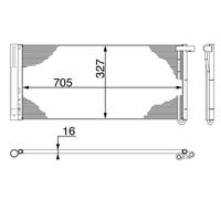 MAHLE Aircon Condenser AC425000S for PORSCHE PANAMERA etc