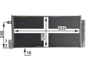 MAHLE Aircon Condenser AC505001S for FIAT GRANDE PUNTO etc