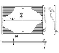 MAHLE Aircon Condenser AC6000S for MB W221 / W216 etc