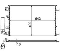 MAHLE AC 604 001S Air conditioning condenser