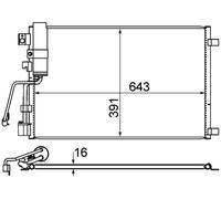 MAHLE Aircon Condenser AC605000S for NISSAN QASHQAI etc