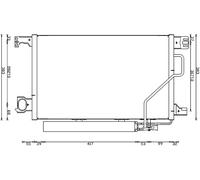 Mahle Condenser for Mercedes Benz C320 M112.946 3.2 March 2004 to June 2004