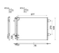 MAHLE Aircon Condenser AC666000S for VW PASSAT VI etc