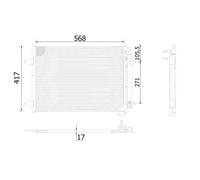 MAHLE Aircon Condenser AC734000S for VW PASSAT PETROL etc