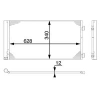 MAHLE ORIGINAL AC 751 000S Air conditioning condenser