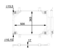MAHLE Aircon Condenser AC77000S for SUZUKI SWIFT etc