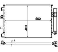 MAHLE ORIGINAL AC 861 000S Air conditioning condenser