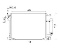 MAHLE ORIGINAL AC 953 000S Air conditioning condenser