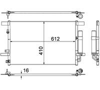 MAHLE ORIGINAL AC 557 000S Air conditioning condenser