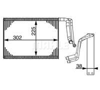 MAHLE ORIGINAL AE 143 000S Air conditioning evaporator