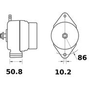 MAHLE Alternator MG 13 14V 95A MG13