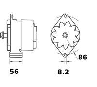 MAHLE Alternator MG 313 14V 120A MG313