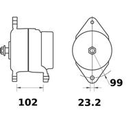 MAHLE ORIGINAL MG 490 Alternator