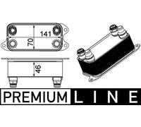 MAHLE Premium Line Oil cooler CLC227000P for MB C/E-CLASS, UNIMOG etc