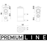 MAHLE Premium Line Aircon Expansion Valve SIMPLE FIT AVE143000P for CITROEN C3/C